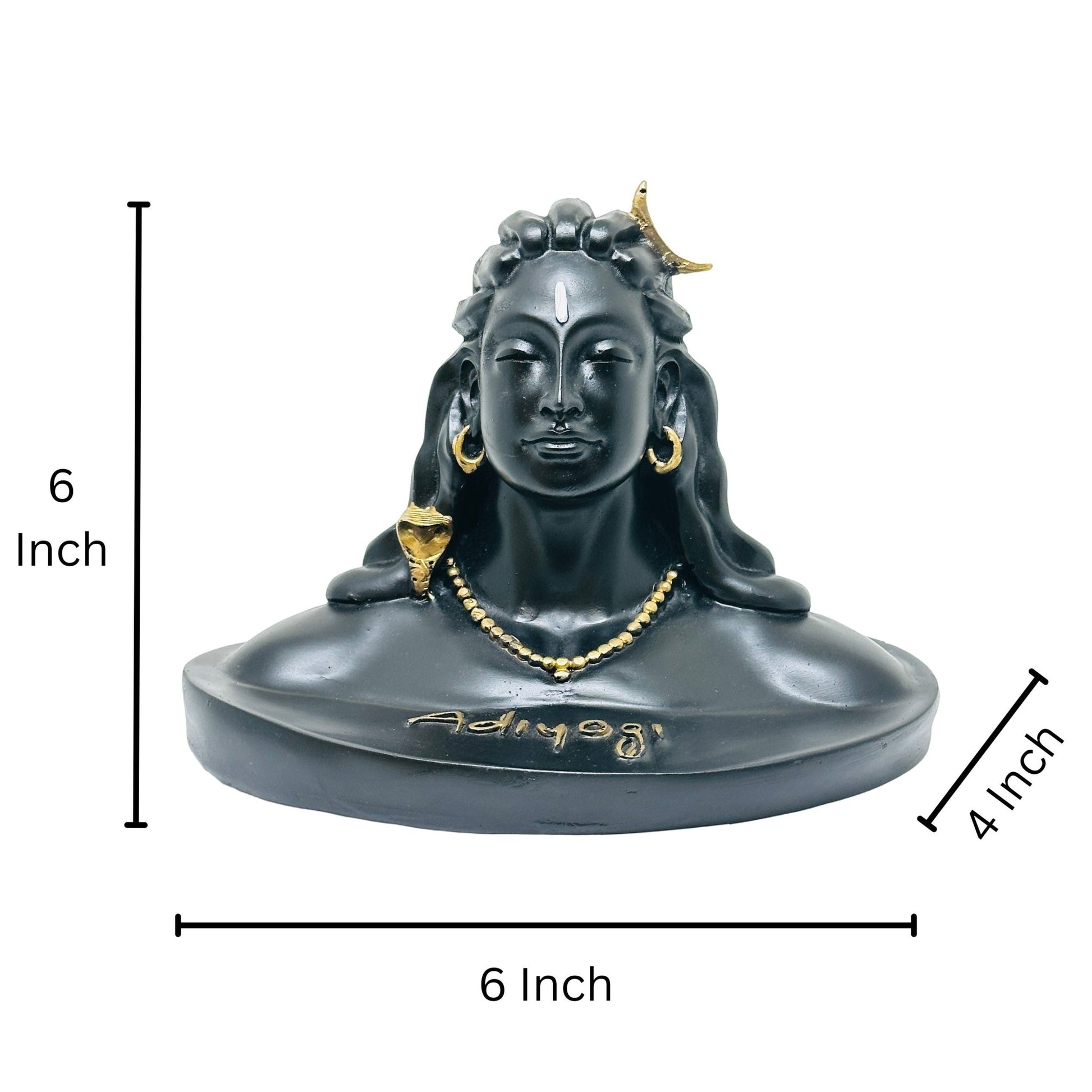 Adiyogi Shiva Idol (6 Inches) - Home & Office Decor, Car Dashboard - Riserra