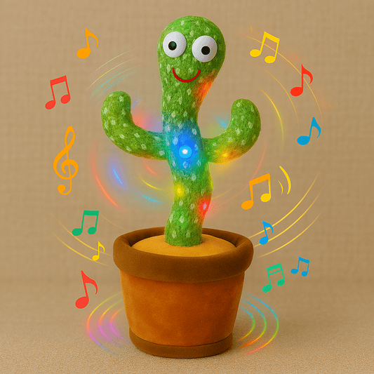 Dancing Cactus Toy for Kids – Talking, Singing & Mimicking Plush Cactus for Babies & Toddlers - Riserra