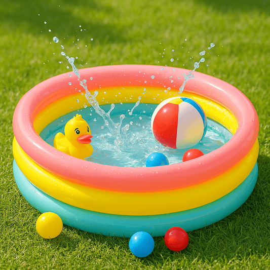 Inflatable 2 Feet Kids Pool – Baby Pool for 1 - 3 Years – Soft Play Water Pool for Toddlers (Multicolor) - Riserra