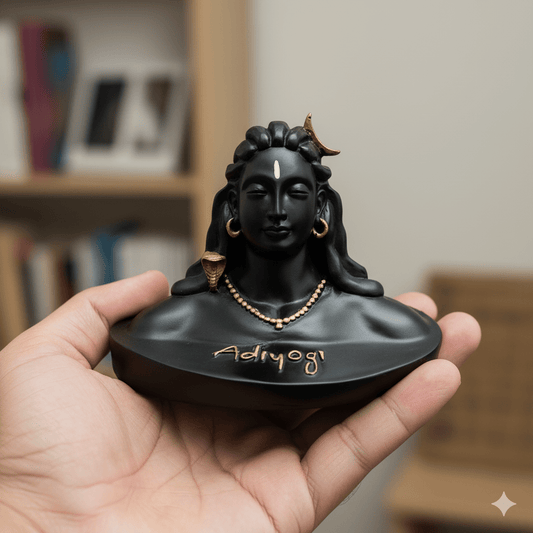 Adiyogi Shiva Idol (6 Inches) - Home & Office Decor, Car Dashboard - Riserra