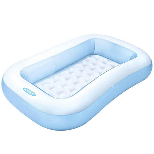 Inflatable Kids Pool – 5.5 Feet Baby Pool for 1 - 3 Years – Soft Play Water Pool for Children (Blue) - Riserra