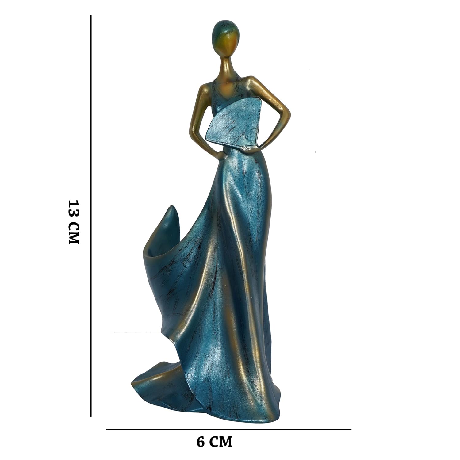 Lady Bottle Holder Showpiece for Home Bar Decor | Polyresin Wine Stand for Table Countertop Gift Display Accent - Riserra